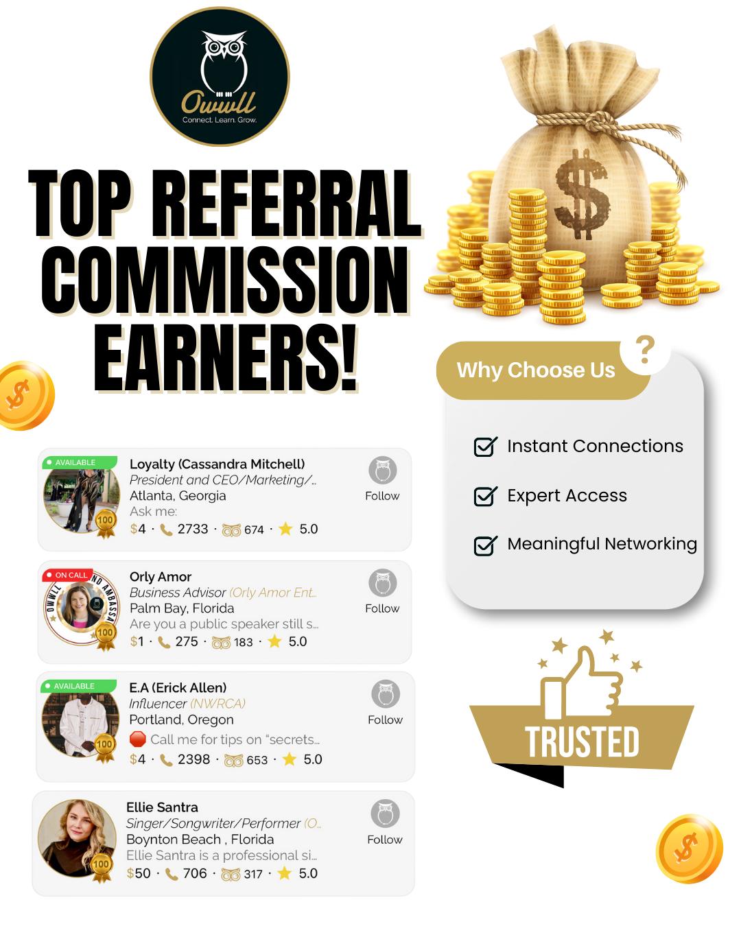 Owwll - 🎉 Owwll’s Top Referral Commission Earners! 🦉💰 A huge ...