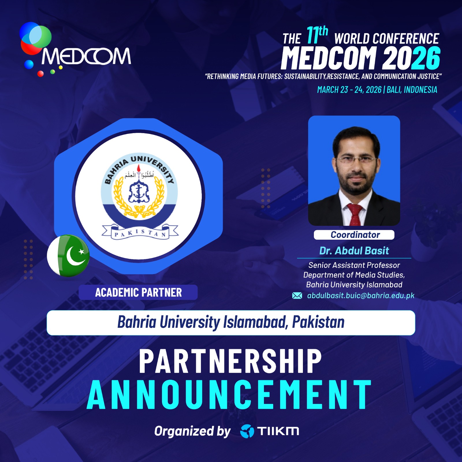 TIIKM - 𝐌𝐄𝐃𝐂𝐎𝐌 𝟐𝟎𝟐𝟔 𝐀𝐜𝐚𝐝𝐞𝐦𝐢𝐜 𝐏𝐚𝐫𝐭𝐧𝐞𝐫 𝐎𝐧 𝐛𝐨𝐚𝐫𝐝 𝐟𝐫𝐨𝐦 𝐏𝐚𝐤𝐢𝐬𝐭𝐚𝐧! We are ...