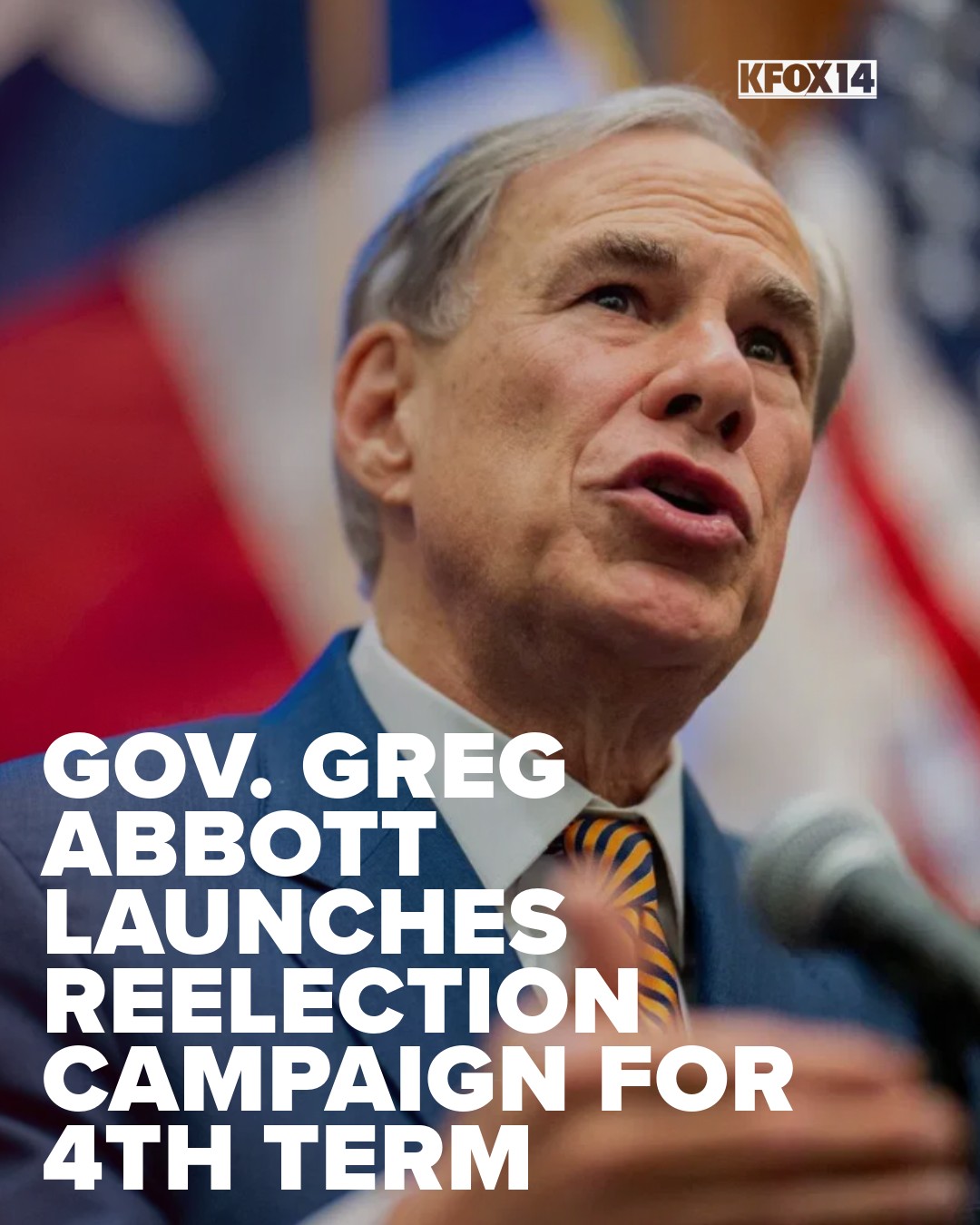 KFOX-TV - Gov. Greg Abbott on Sunday launched his campaign for a fourth ...