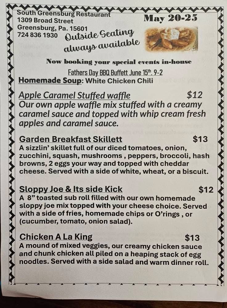 South Greensburg Restaurant | Greensburg PA