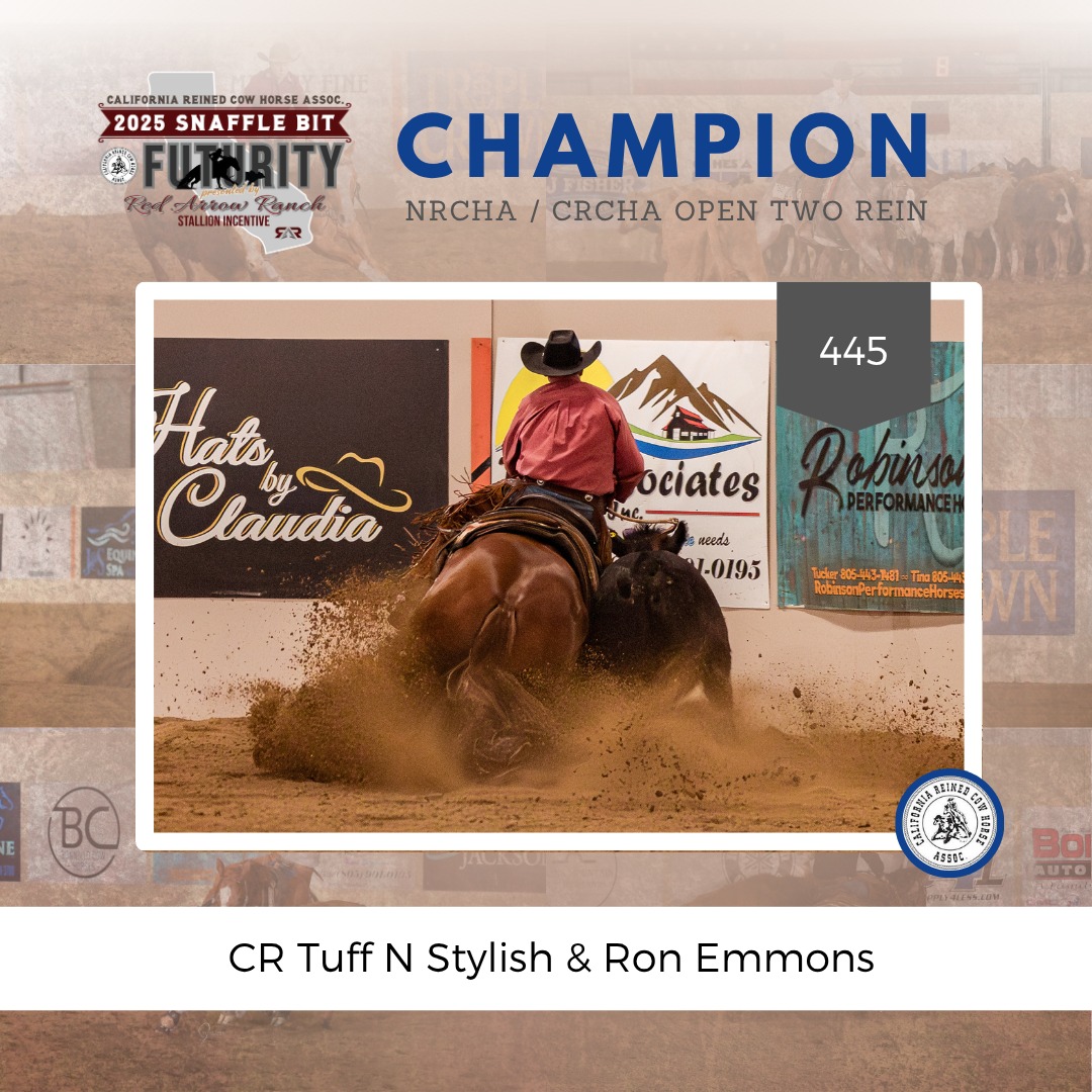California - Congratulations to Our Open Two Rein Champion! 🏆 CR Tuff N ...