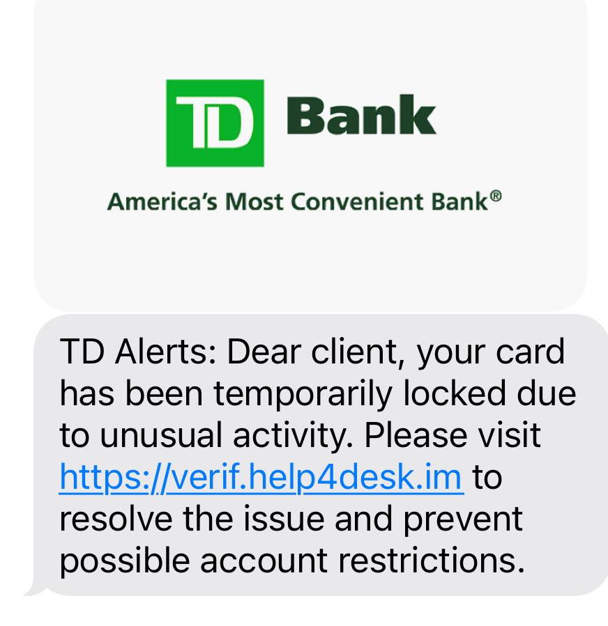 Gina - Got this message sent to me today, it’s a scam - I don’t have an ...