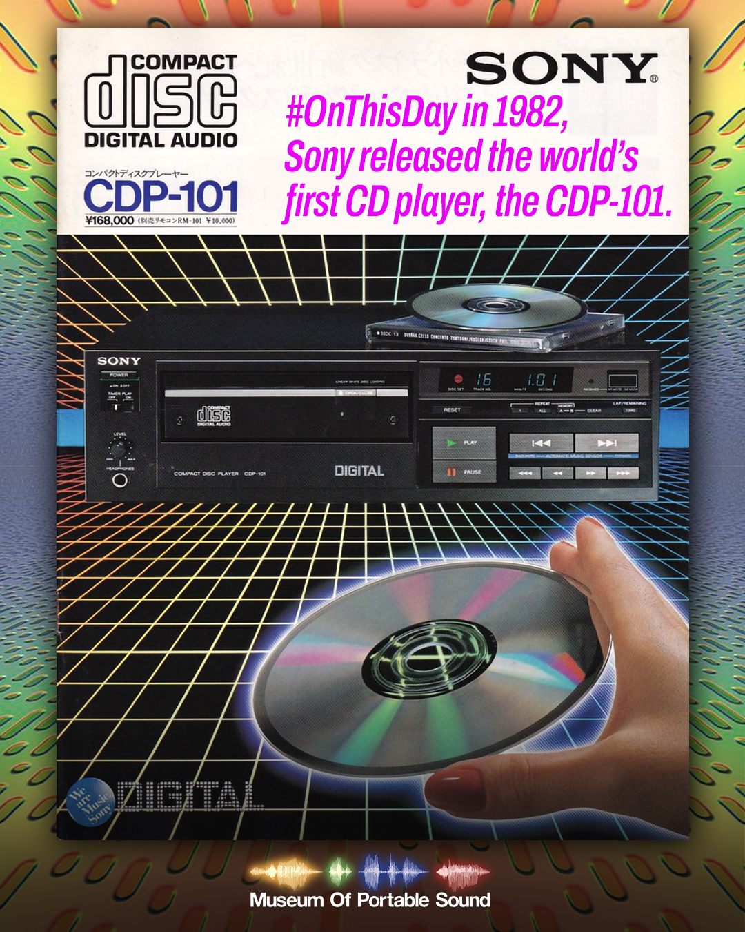 Museum - Happy 43rd birthday to the Sony CDP-101, the world's first CD ...