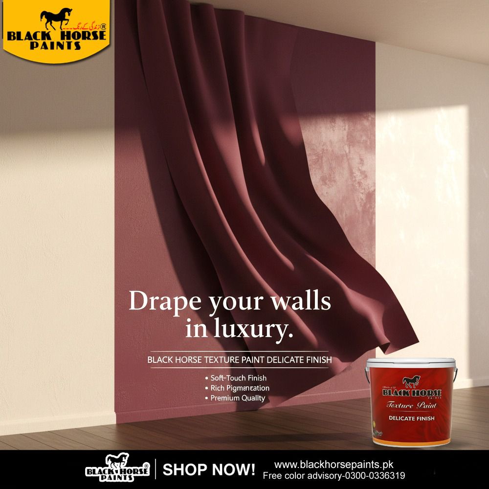 Black - Black Horse Texture Paint gives your walls an extraordinary ...
