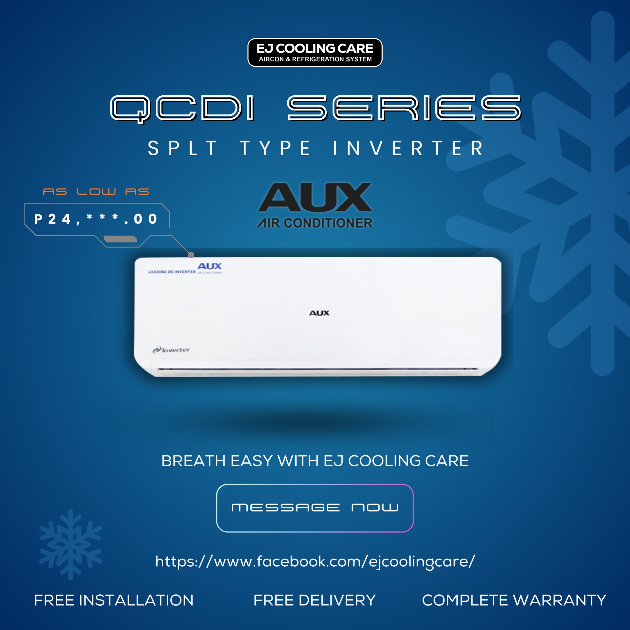 EJ - Say hello to our new AUX QCDi Series aircon! Super bilis ...