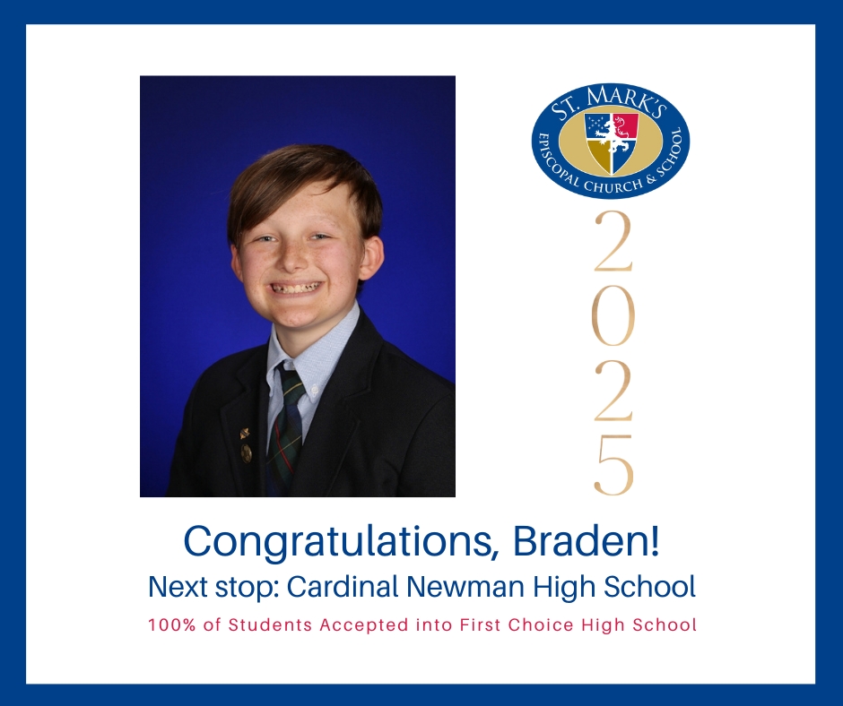 St. - St. Mark's celebrates our 8th grade Class of 2025 ...
