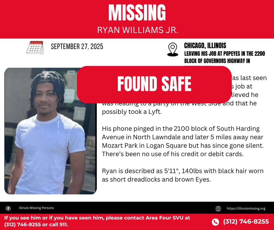 📢 CASE UPDATE 📢 Per family,... - Illinois Missing Persons | Facebook