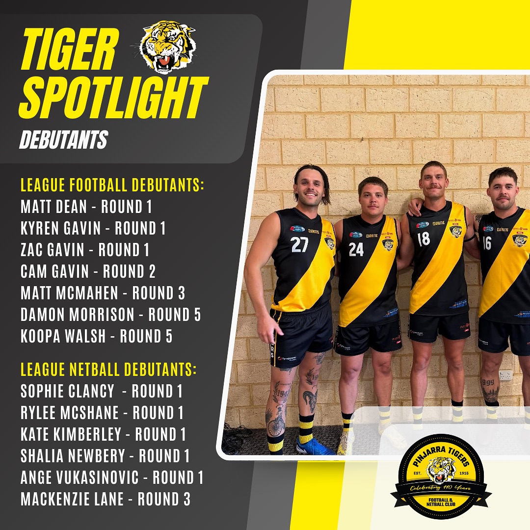 🐯 TIGER... - Pinjarra Football & Netball Club - Seniors | Facebook