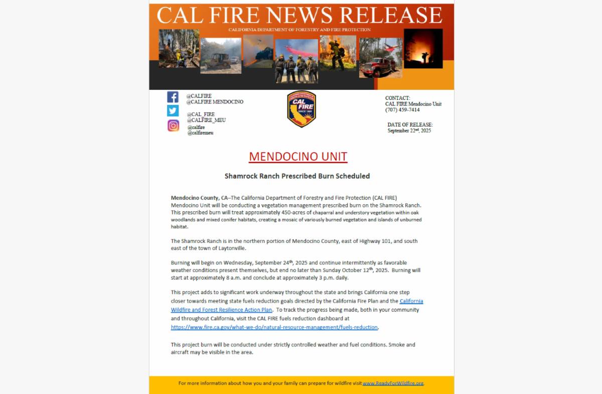 CAL FIRE Mendocino Unit | Willits CA
