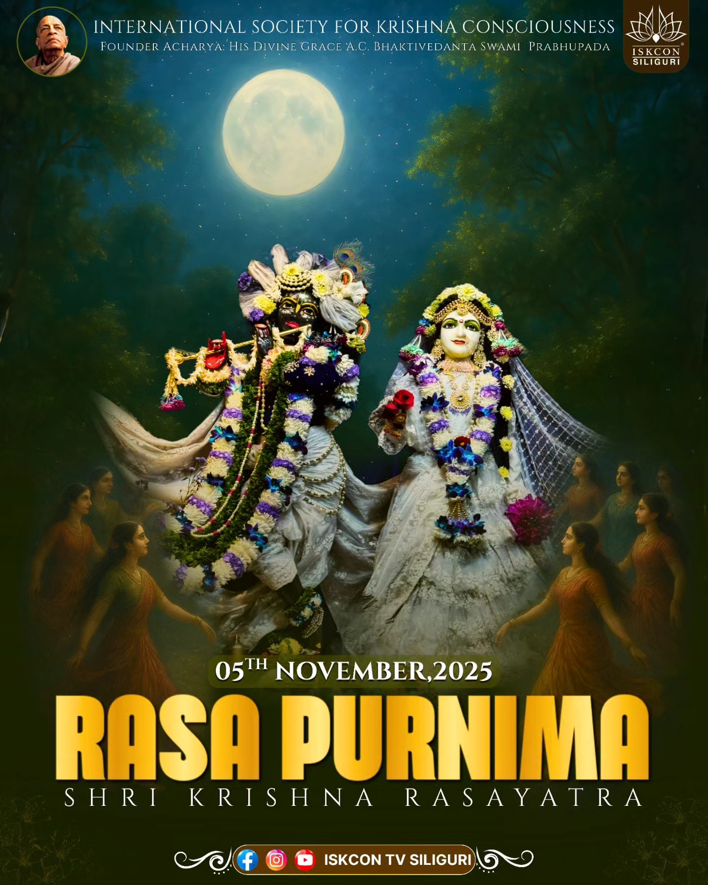 🌕 Rasa Purnima 2025 – Shri Krishna... - ISKCON TV SILIGURI | Facebook