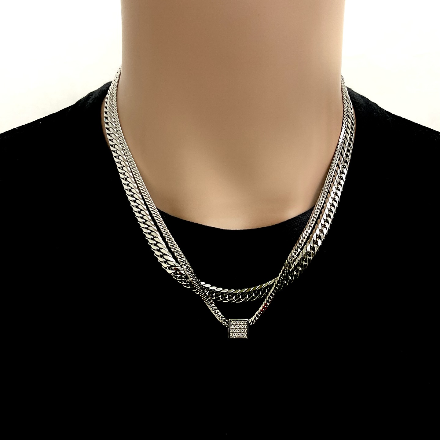 ✨?プラチナ ビーズペンダントトップ⛓✨ 金とはまた違う涼しげな輝き 