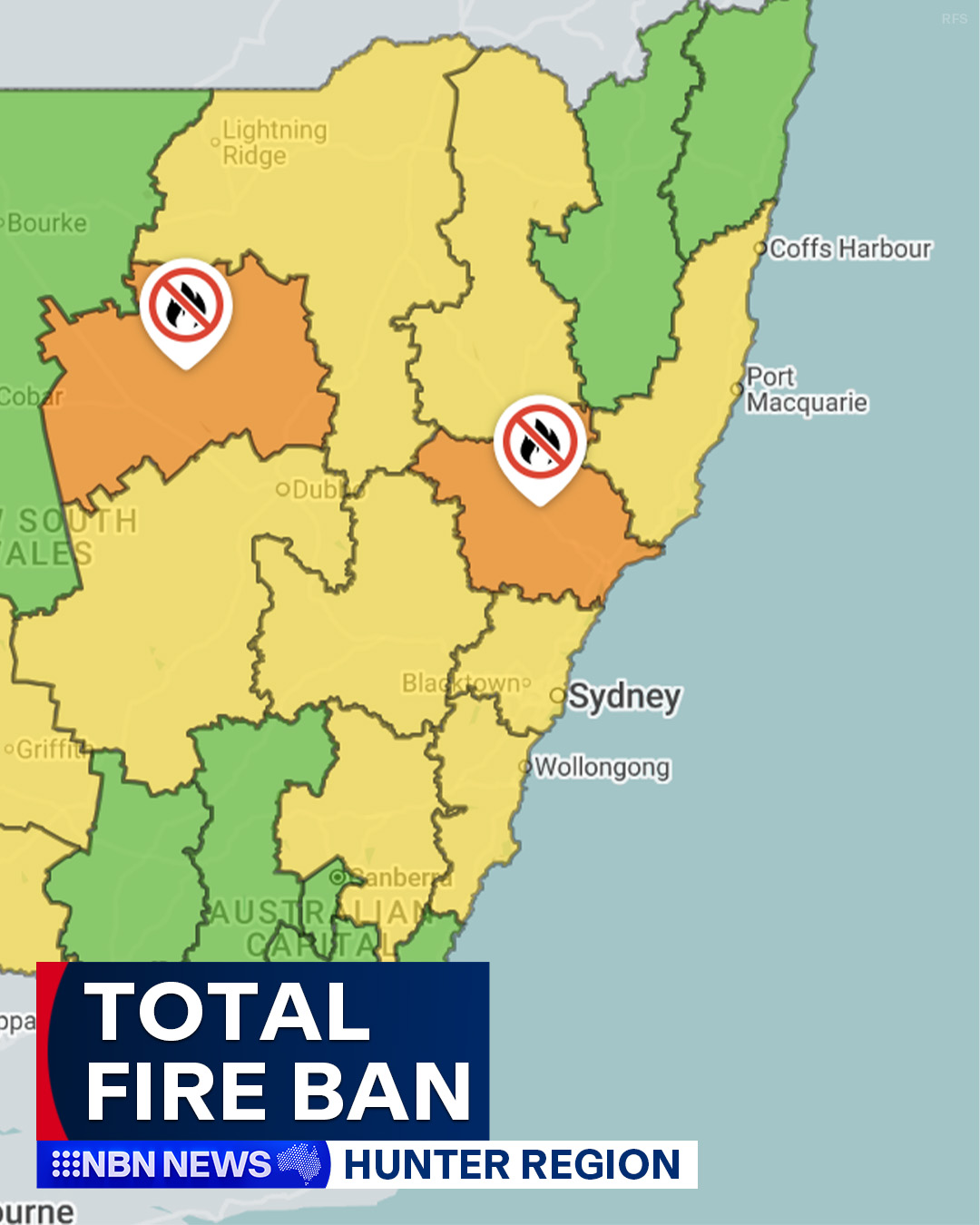 NBN Television - A total fire ban is in place tomorrow... | Facebook