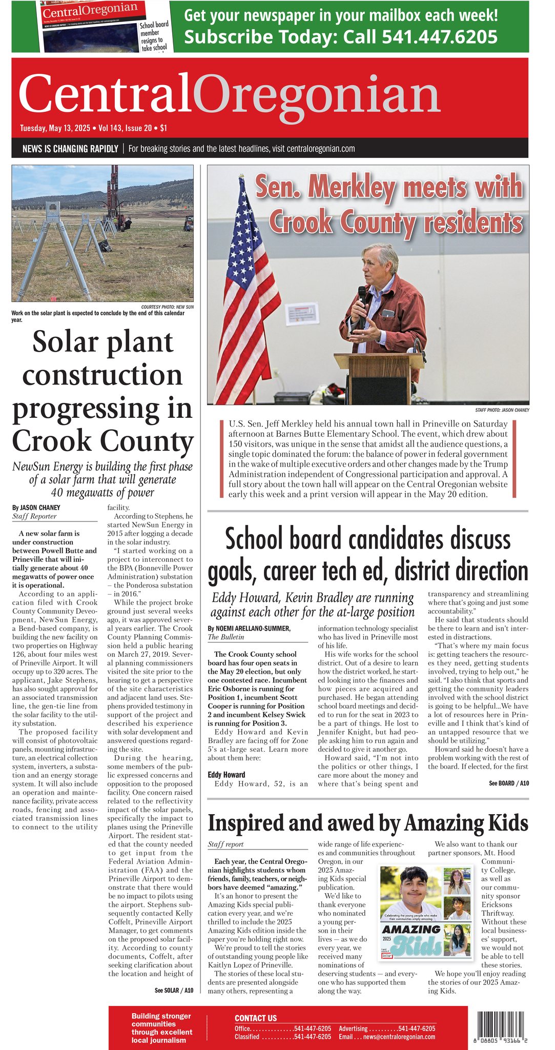 Central - Here is a sneak peek at the front page of this week's Central ...