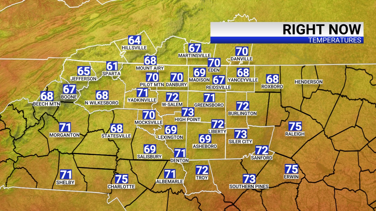 FOX - Here are your lunchtime temperatures from the FOX8 MAX Weather ...