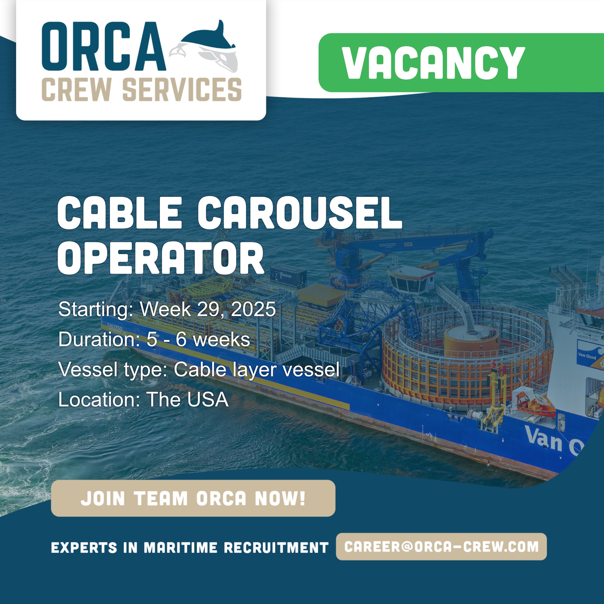 ORCA - *** NEW VACANCY *** ORCA Crew Services is looking for a Cable ...