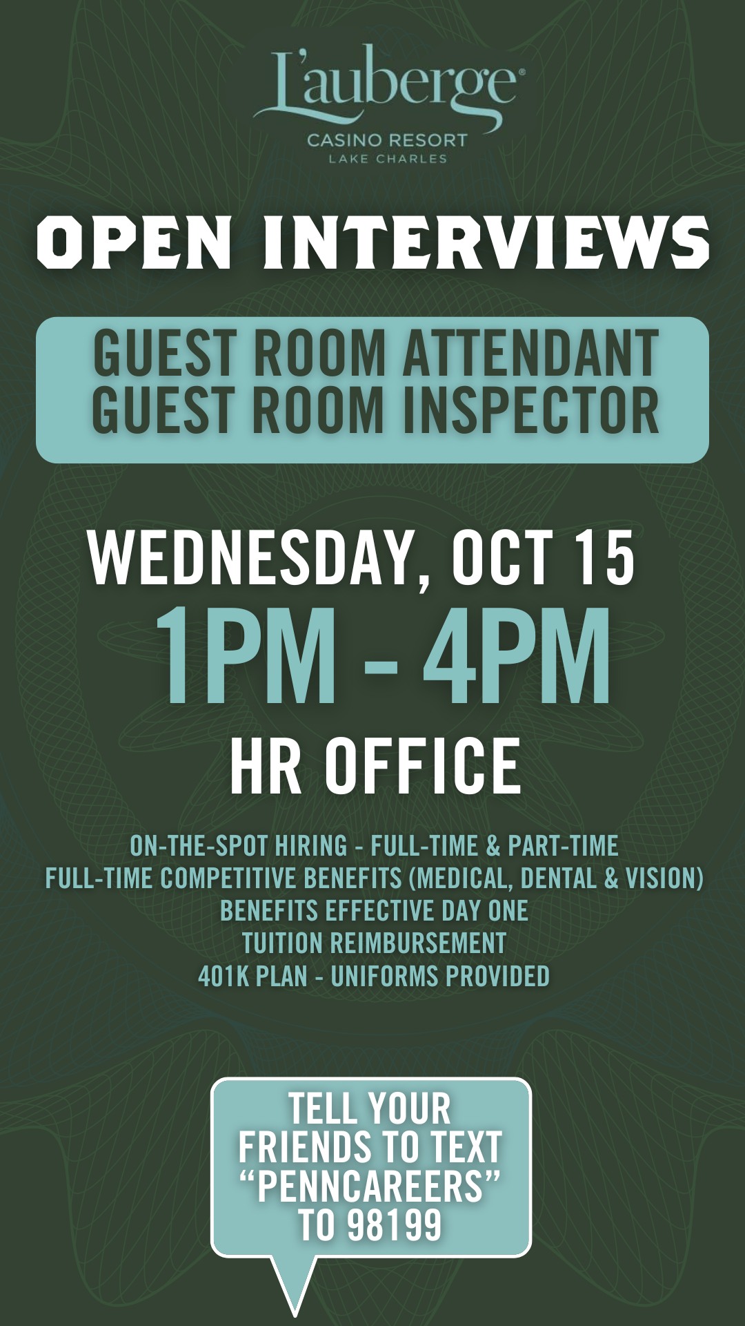 L'Auberge - 📢 We’re Hiring! Open Interviews This Wednesday 🏨 Join the ...