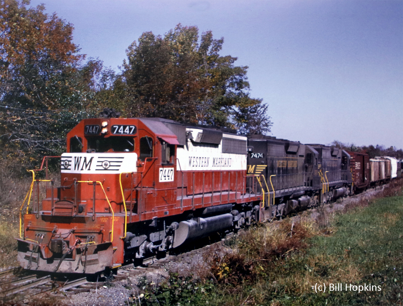 Western - Three Western Maryland Railway SD40s, numbers 7447, 7474, and ...