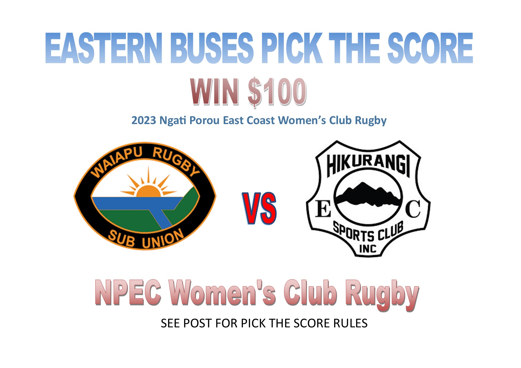 🏉 EASTERN BUSES PICK THE SCORE IS... - Radio Ngati Porou