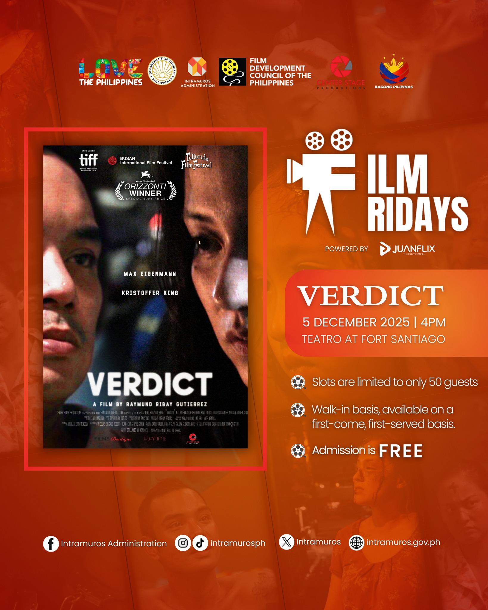 Intramuros - Join us for a FREE screening of the 2019 drama-crime film ...