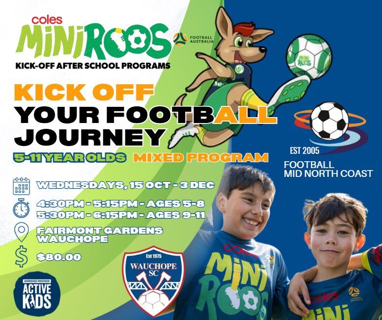 Football - ⚽ MiniRoos Kick-Off is Back in Wauchope! ⚽ Are your kids ...