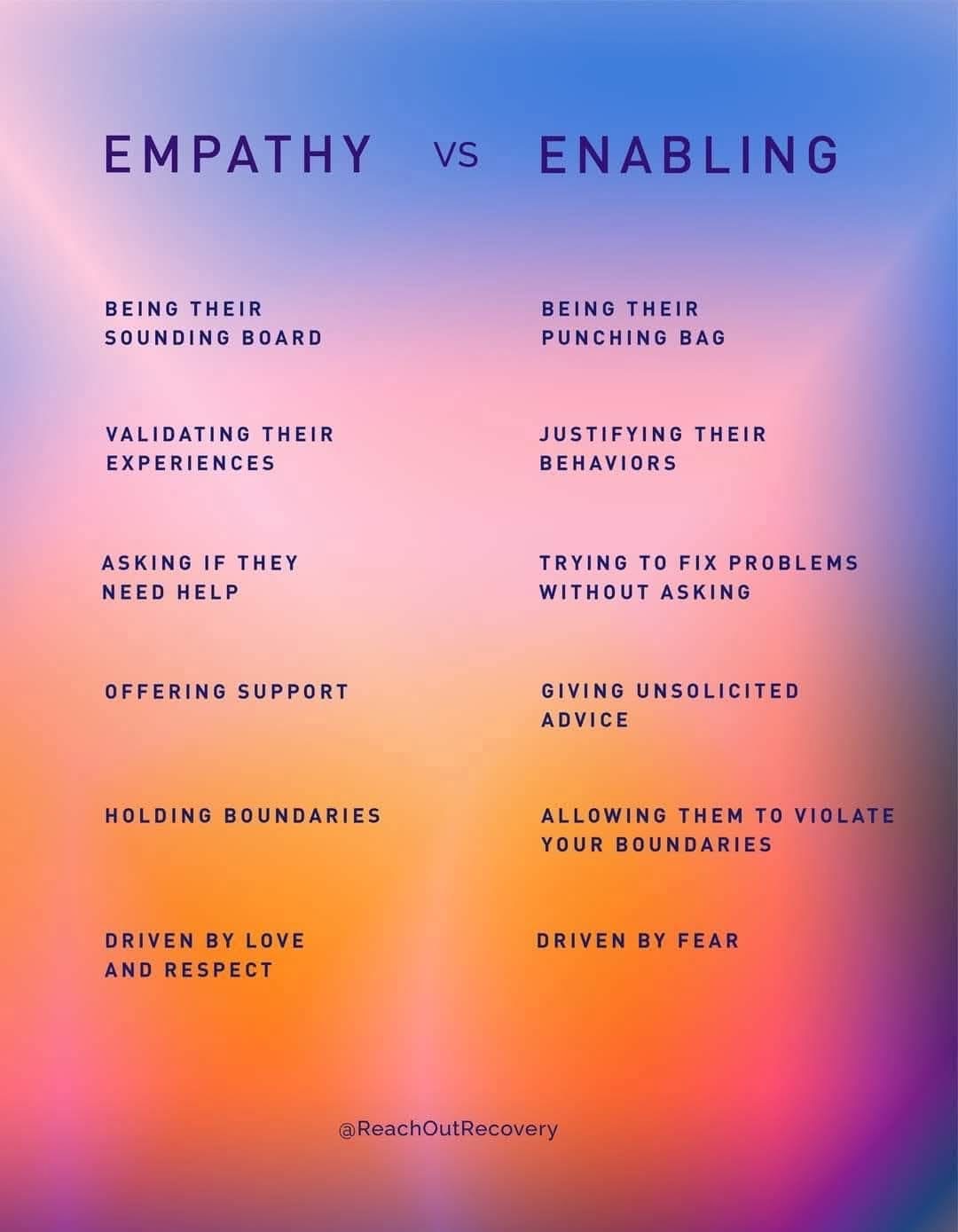 Project - Do you know the difference between empathy and enabling when ...