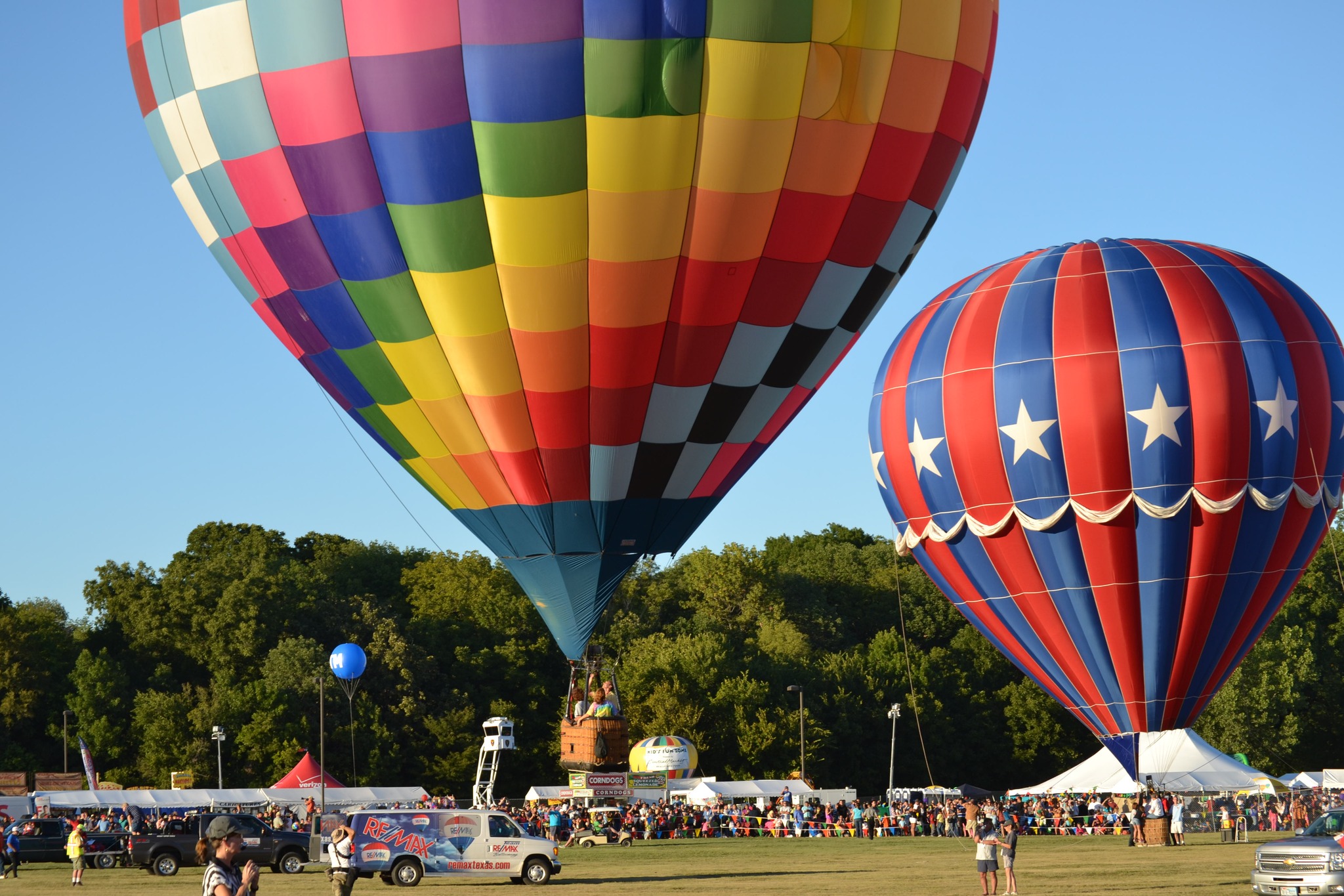 Plano - Floating high above the crowd....tethered rides will be ...