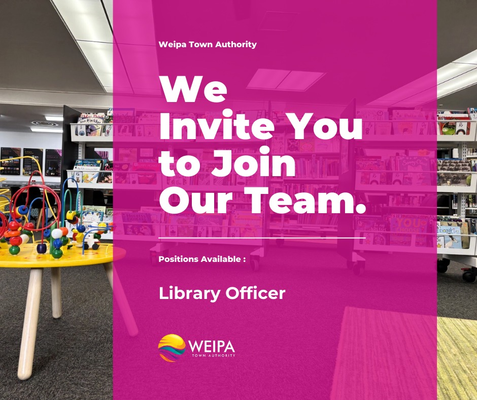 🚨𝗪𝗲'𝗿𝗲 𝗛𝗶𝗿𝗶𝗻𝗴! - 𝗟𝗶𝗯𝗿𝗮𝗿𝘆 𝗢𝗳𝗳𝗶𝗰𝗲𝗿🚨... - Weipa Town Authority | Facebook