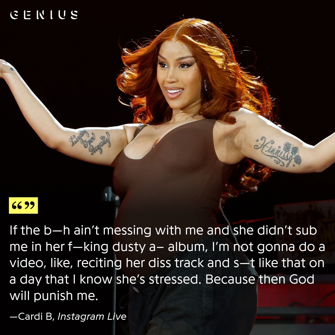 Genius - cardi b revealed on IG live that she originally... | Facebook