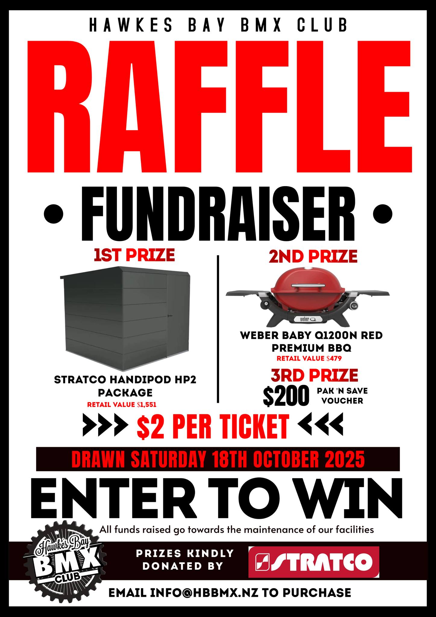 🚨 Hawke’s Bay BMX Raffle – Support &... - Central Region BMX | Facebook