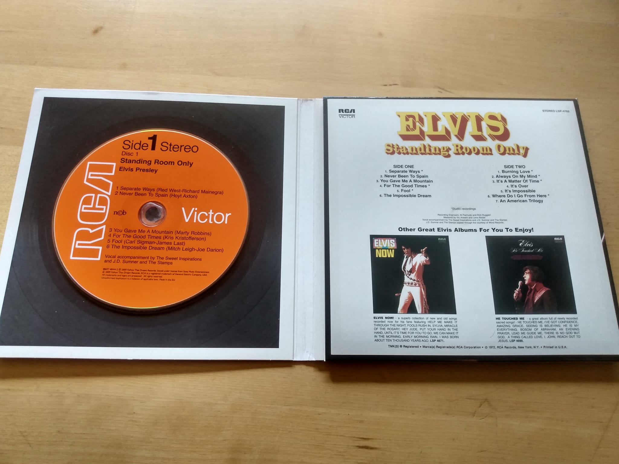Elvis Presley's Standing Room Only album