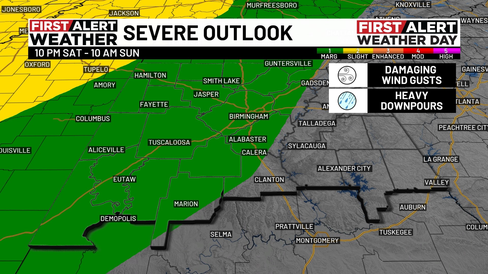 WBRC - The Marginal Risk for severe weather this weekend has been ...