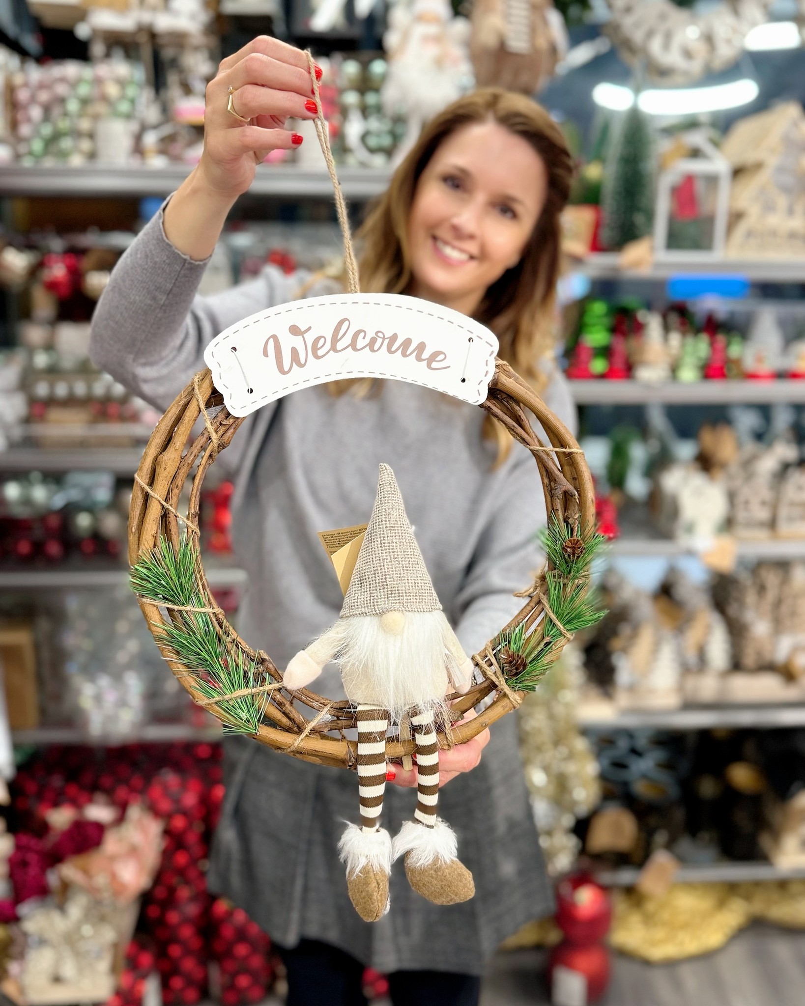 weihnachtsdeko mit gläsern Deko-Tipp: weihnachtliches Teak Holz Deko-Glas Regal für Flaschen/Gläser