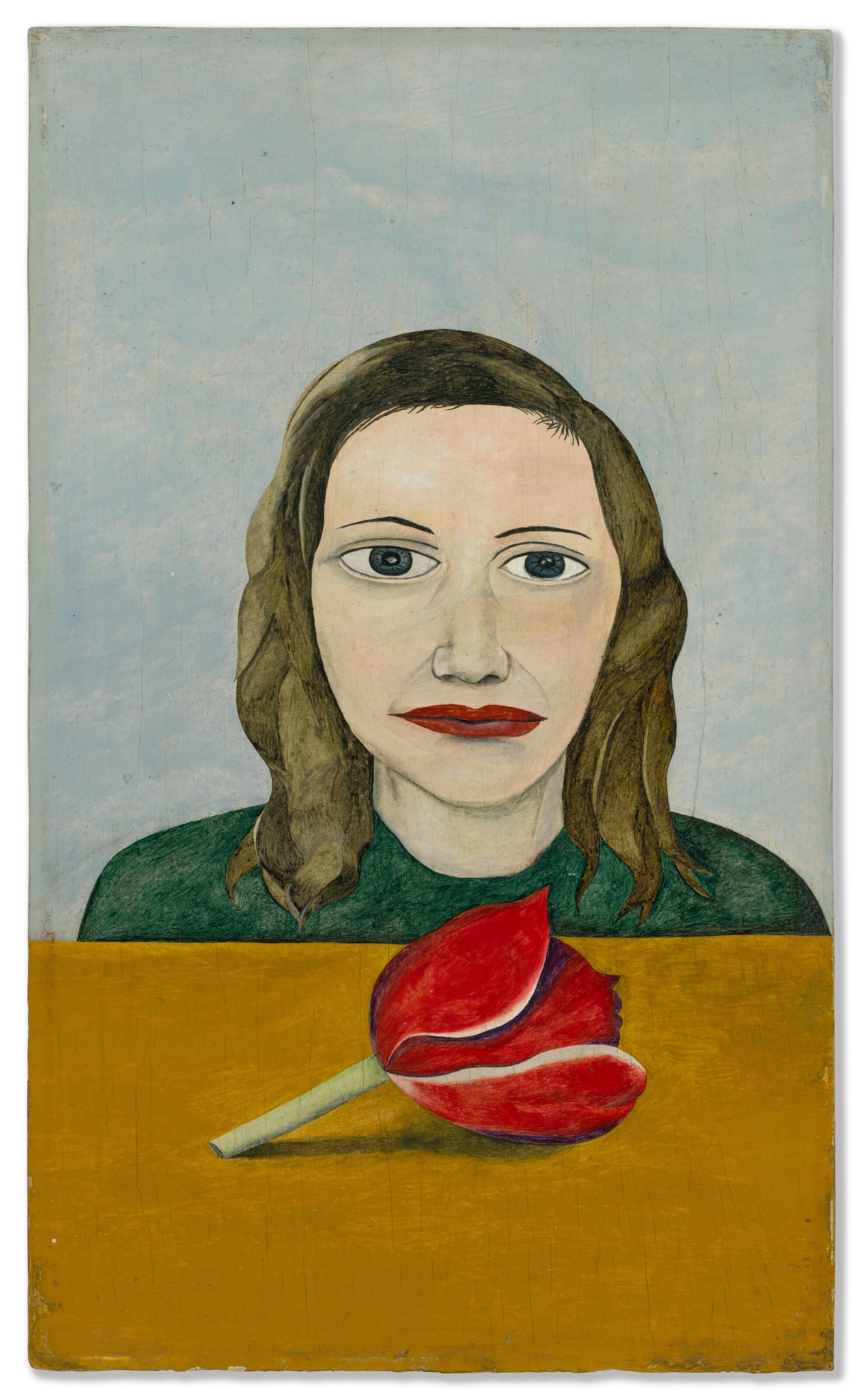 Lucian Freud (1922-2011) Woman with a Tulip 1944 Oil on panel, 10