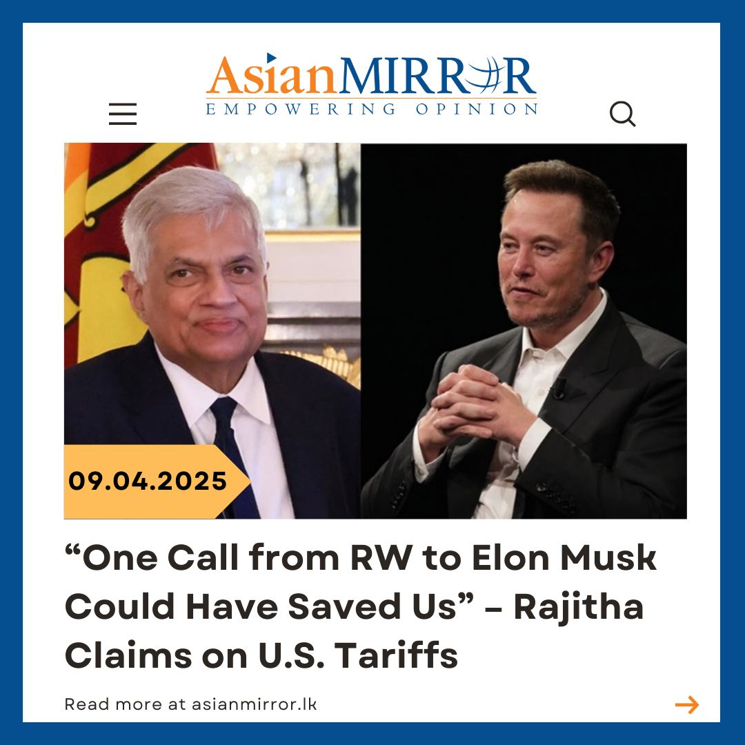 Asian Mirror - “One Call from RW to Elon Musk Could Have... | Facebook