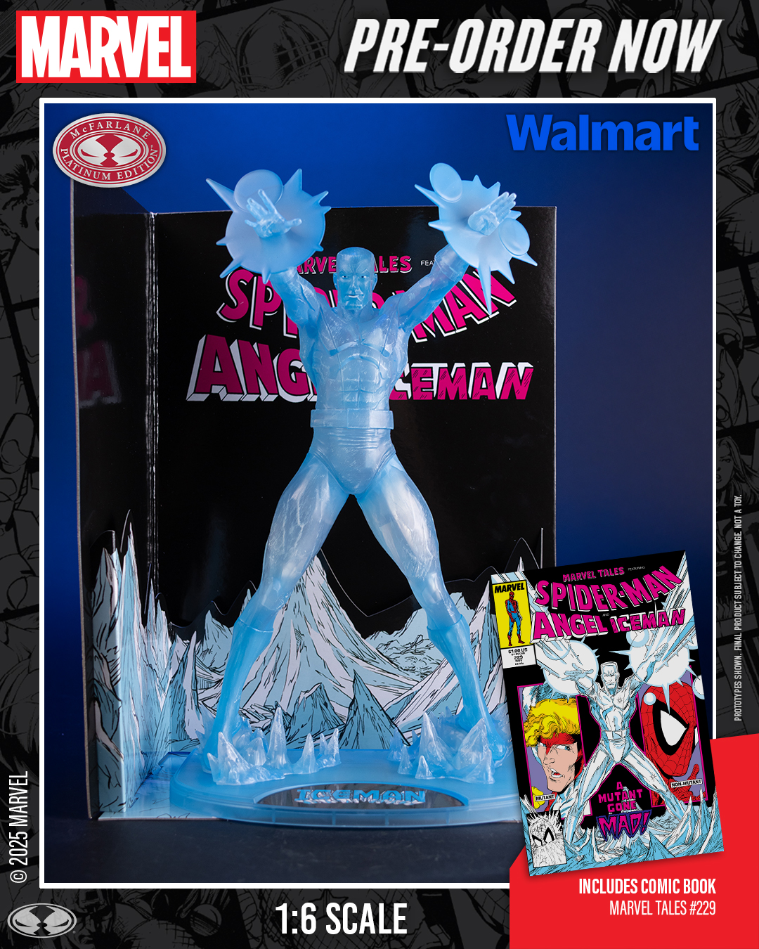 Iceman 1:6 scale collectible figure pre-order at Walmart