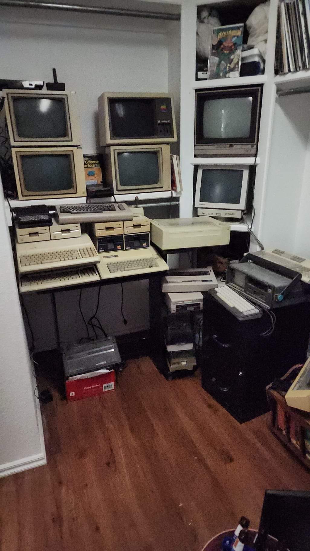 Retro office computer haul for programming