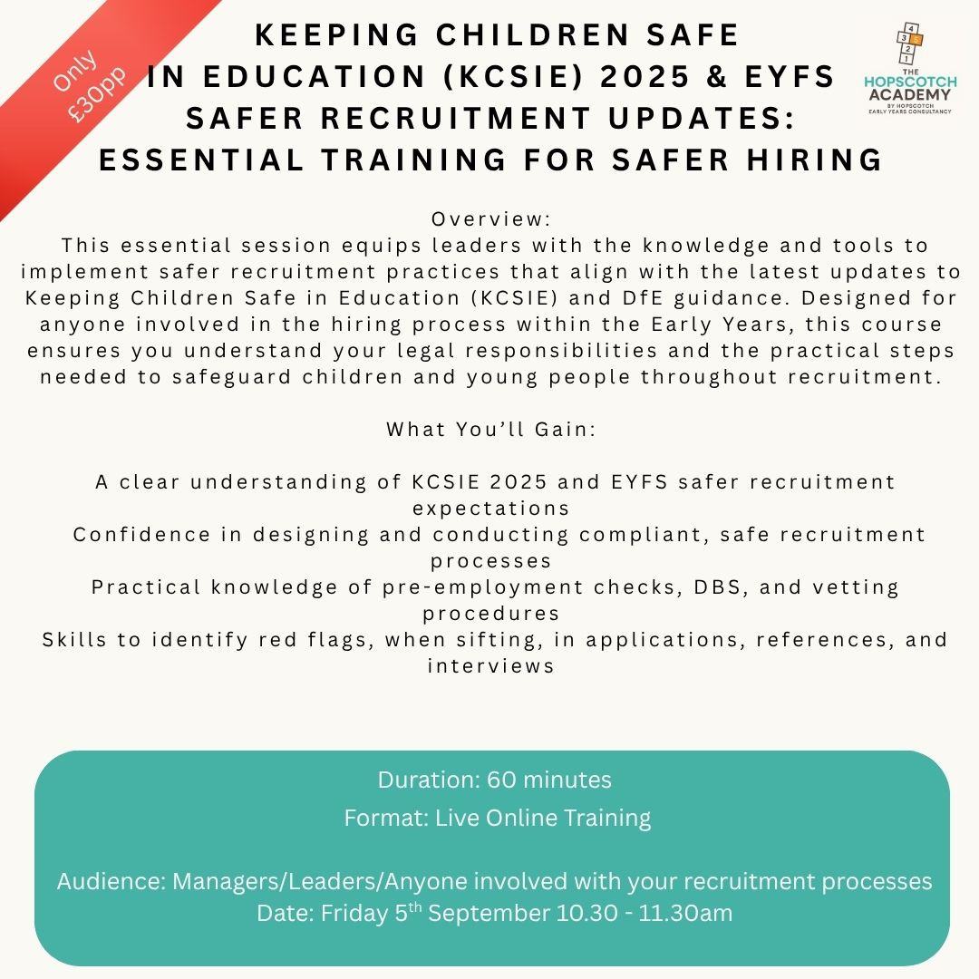 Hopscotch - 📢 NEW TRAINING ALERT 🚨 Keeping Children Safe in Education ...