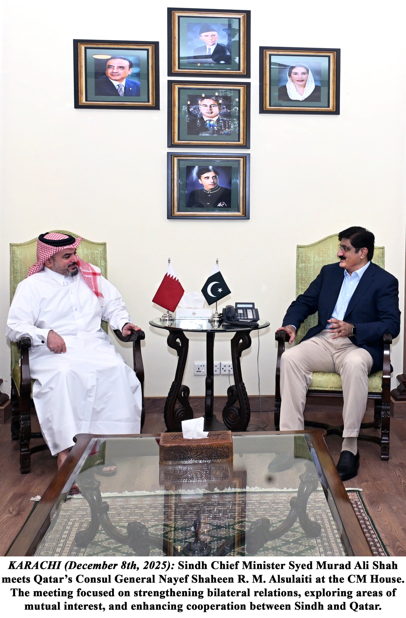 Sindh - KARACHI (December 8th, 2025): Sindh Chief Minister Syed Murad ...