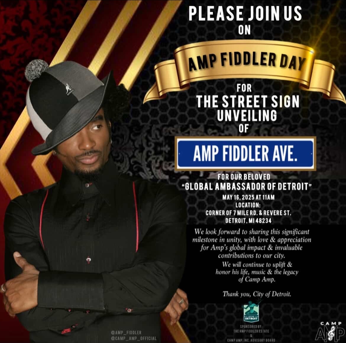 J Dilla and Amp Fiddler are among five Detroit natives who will be