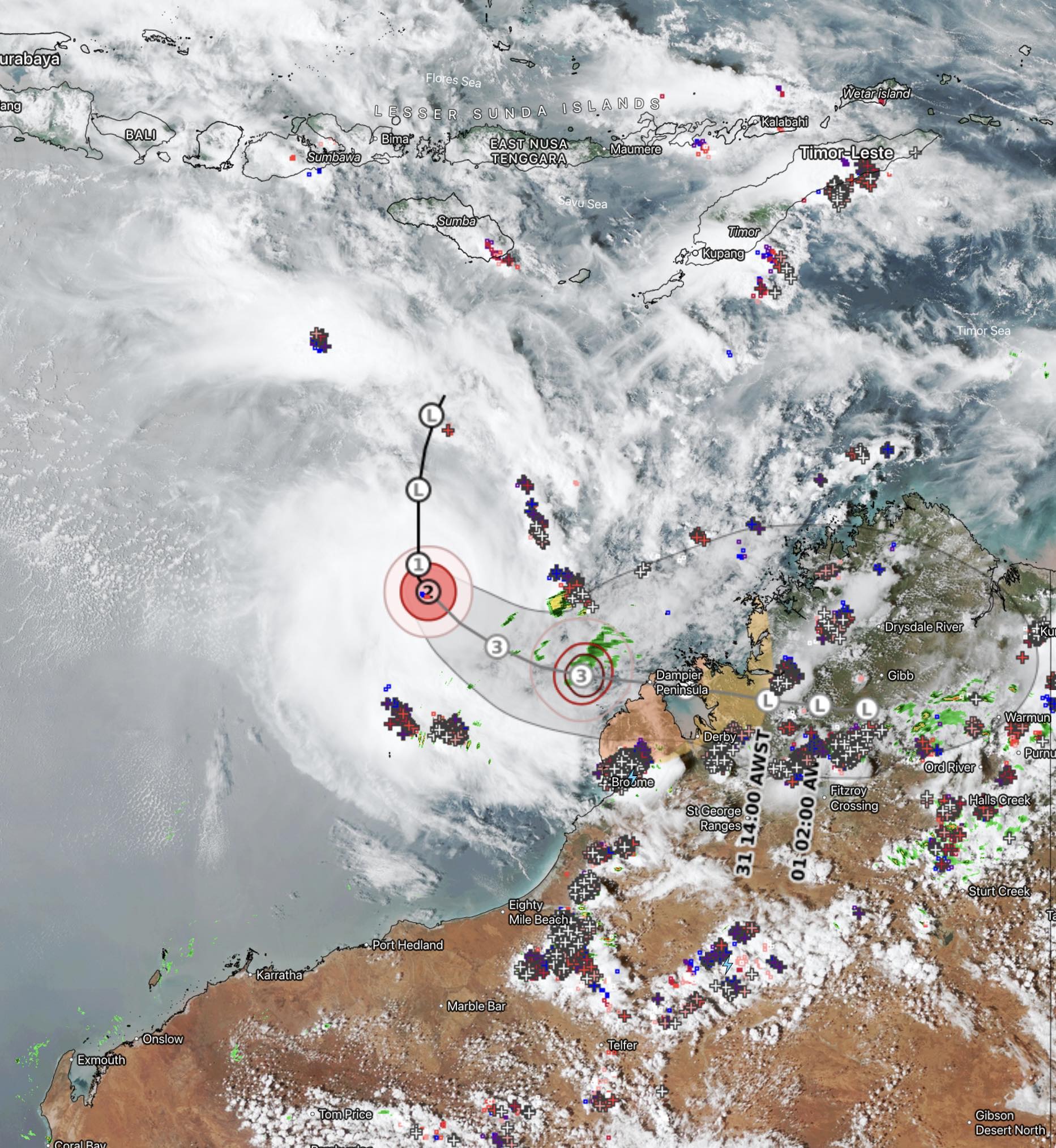 Perth - TROPICAL CYCLONE HAYLEY UPDATE : 3:00pm (MONDAY) Tropical ...