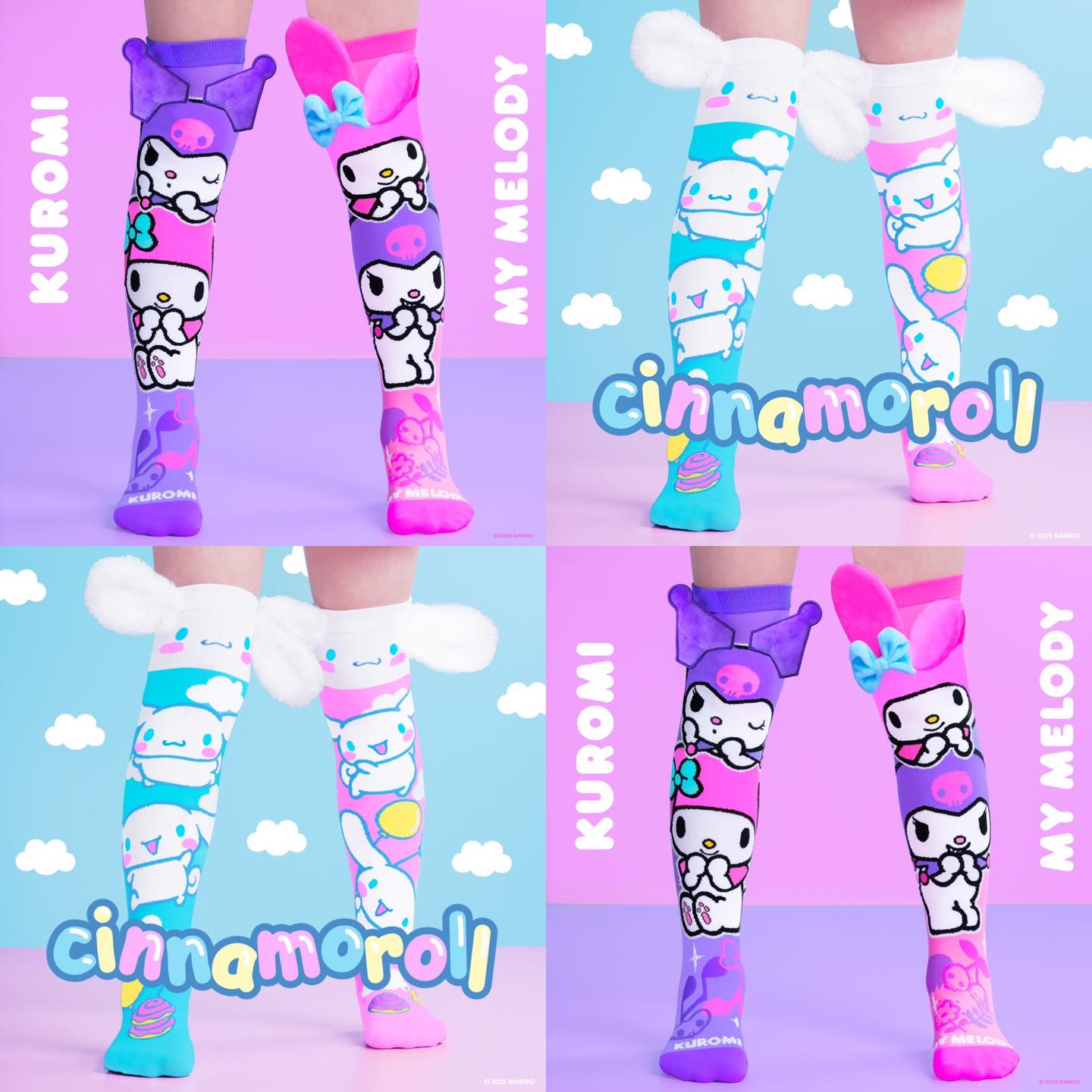 Japan Sanrio Original Crew Socks - Kuromi | Kawaii Limited