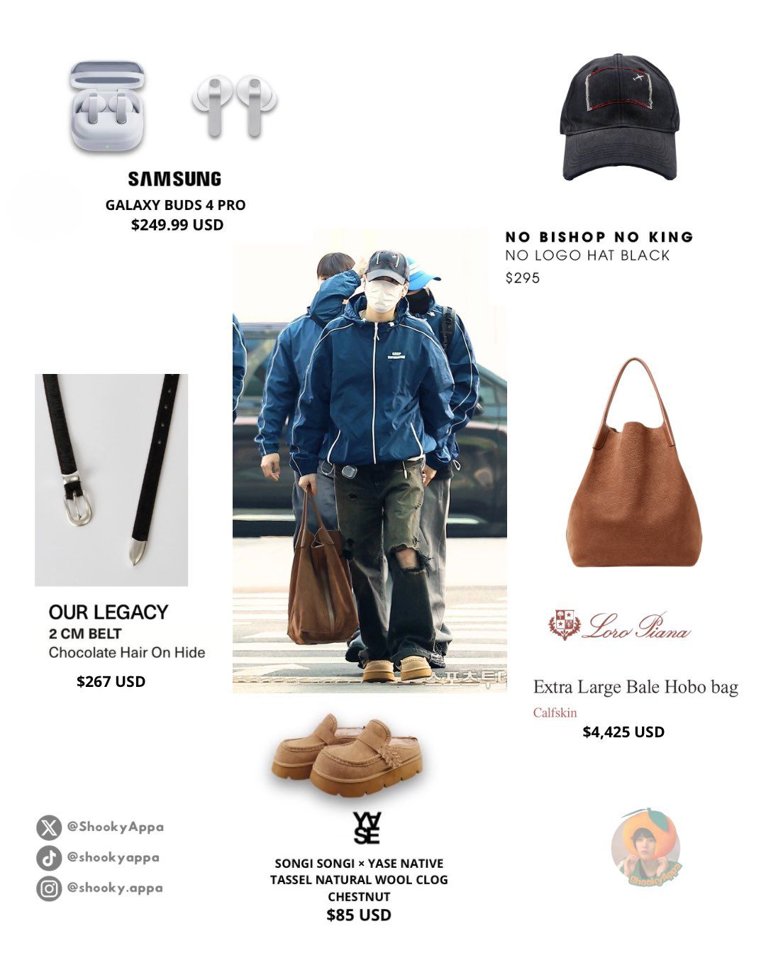 260322] Yoongi's outfit at Incheon Airport ✈️ 🎧 Samsung Galaxy