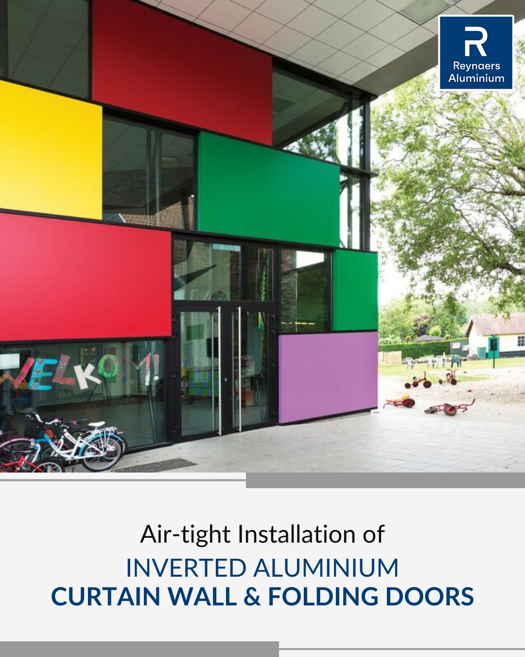 Reynaers - An inverted aluminium curtain wall system was fabricated for ...