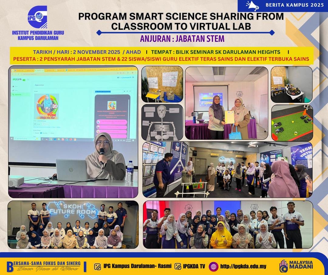 IPG - *SMART SCIENCE SHARING: FROM VIRTUAL TO SCIENCE LAB* 📆 Tarikh ...