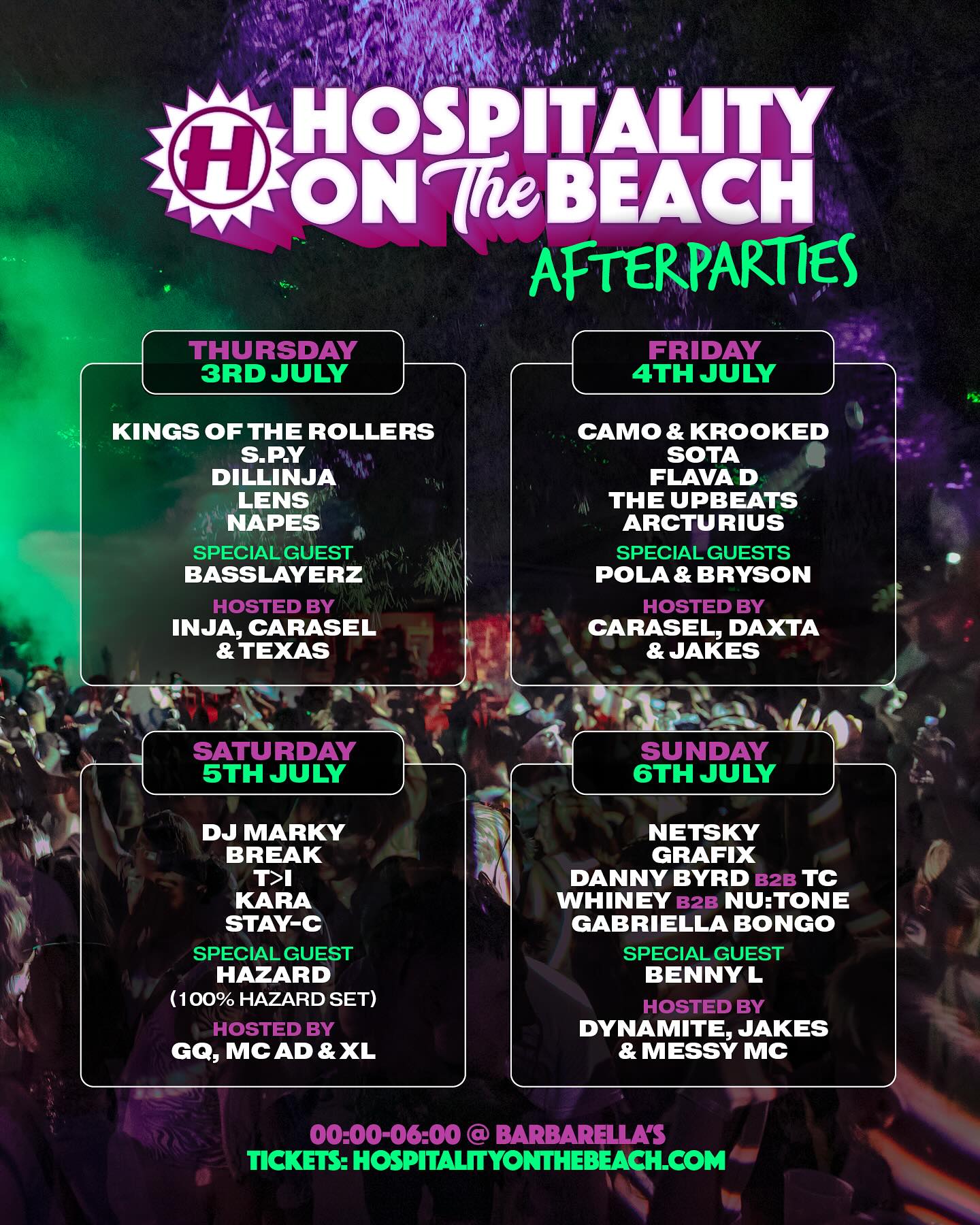 Hospitality - 🌟 Barbarella’s Afterparty Lineups Revealed for 2025 ...