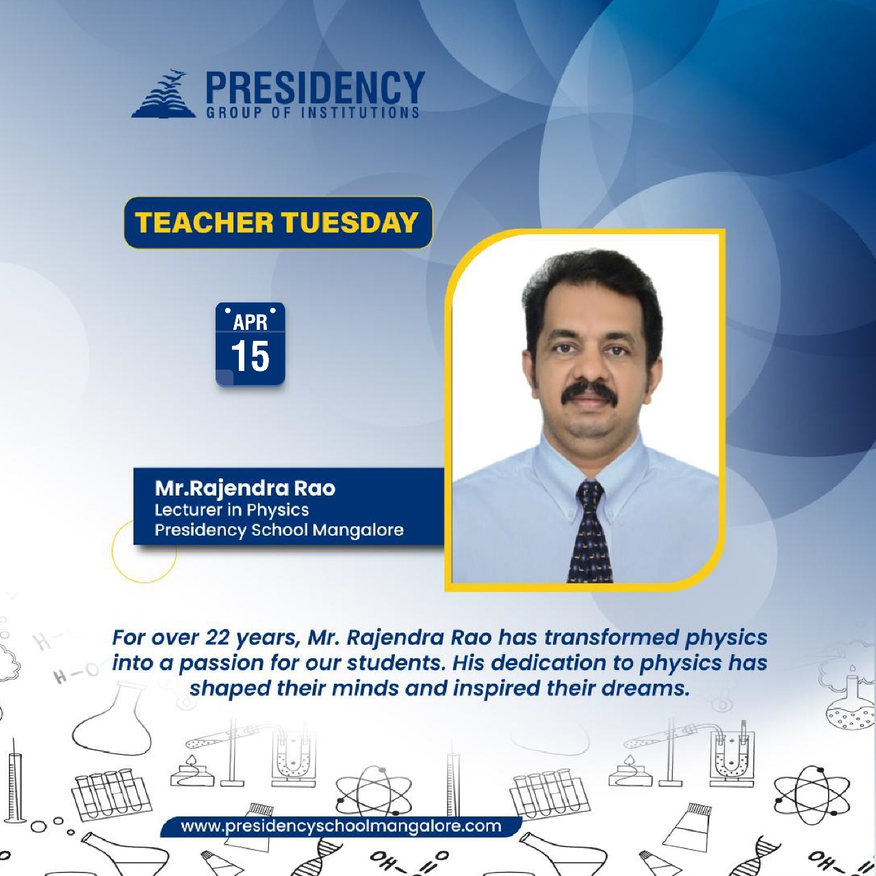 Presidency - With over two decades of dedication, Mr. Rajendra Rao has ...