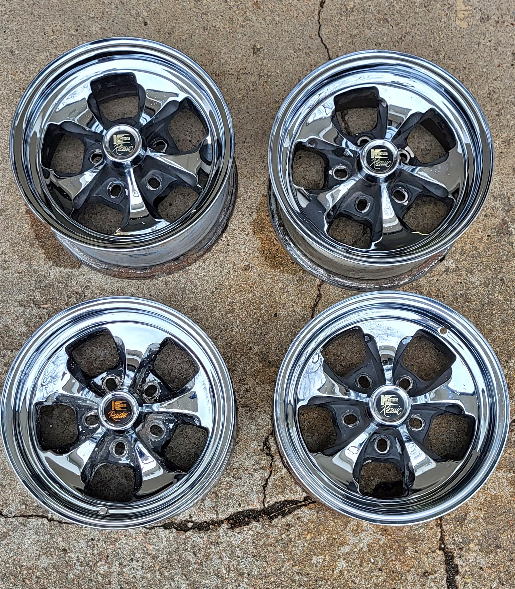 KEYSTONE KLASSIC 14X7 SET OF 4 UNI LUG - Car Wheels, Tires & Parts ...