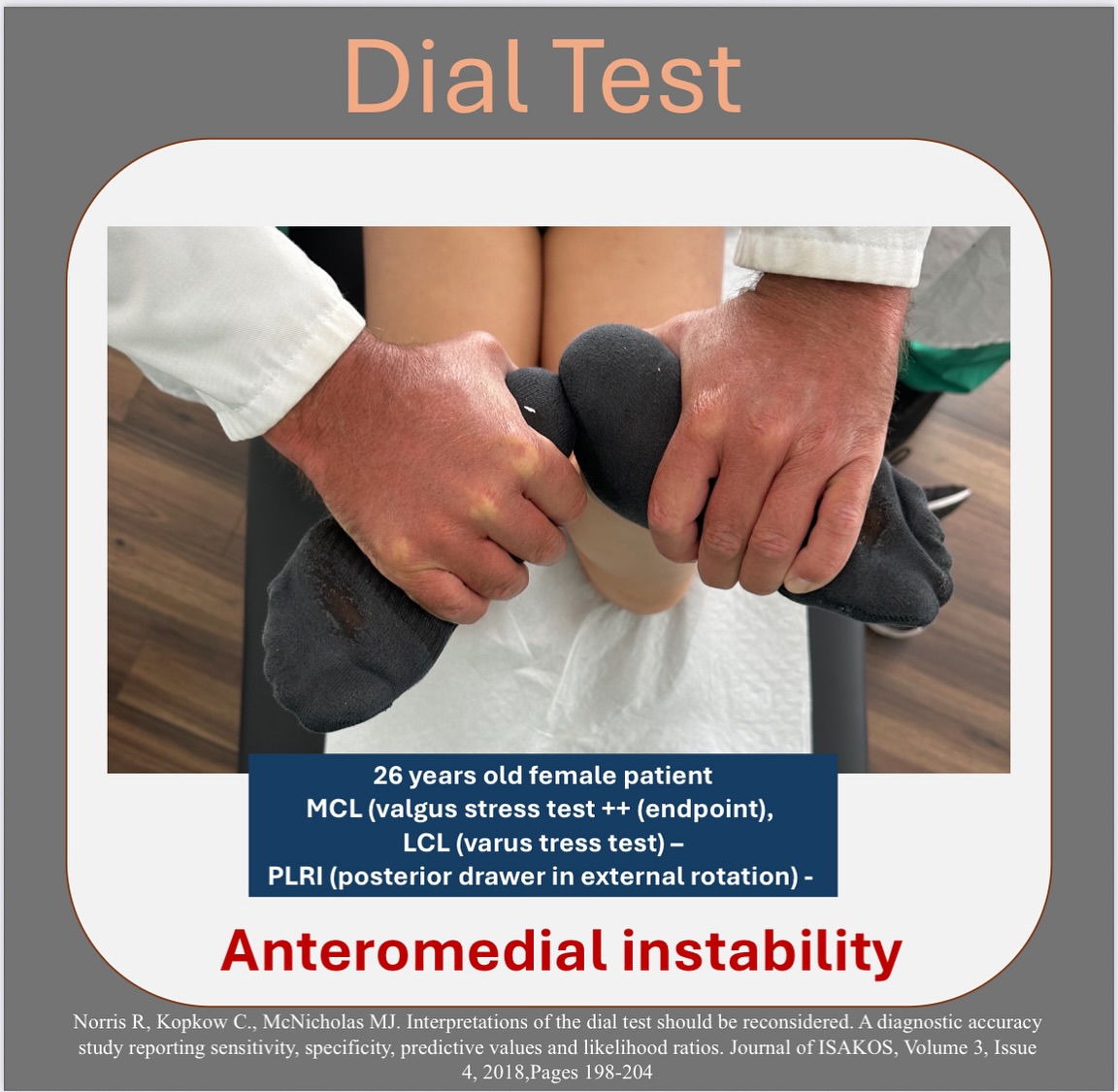 🧪 Dial Test — fast facts Assesses... - International Knee Day | Facebook