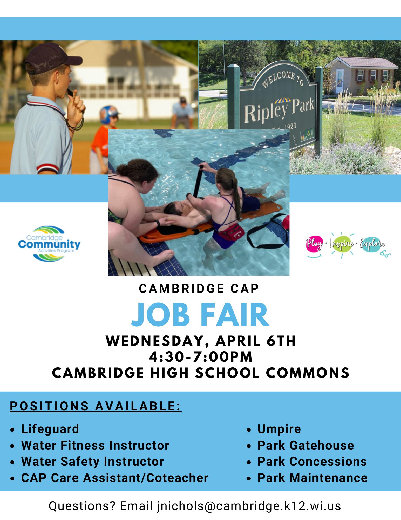 Cambridge Cap - We are one week away from the CAP Job...