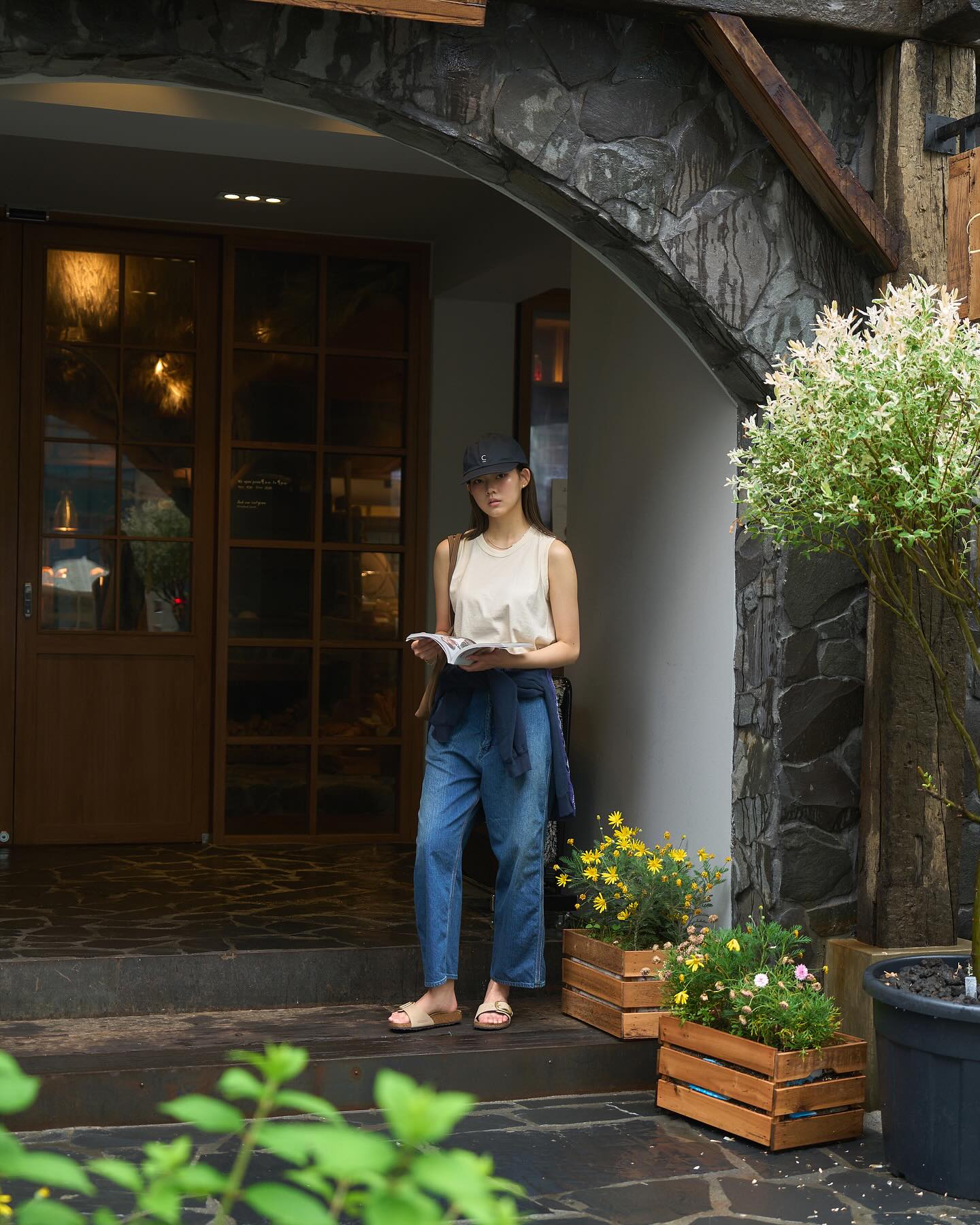 Ciota Denim Painter Pants Medium Dark Blue Damage Outer : Remi 